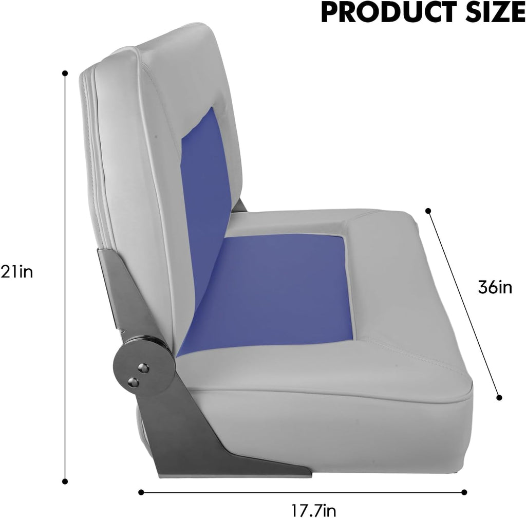 Folding Boat Seat Grey and Blue Q6091