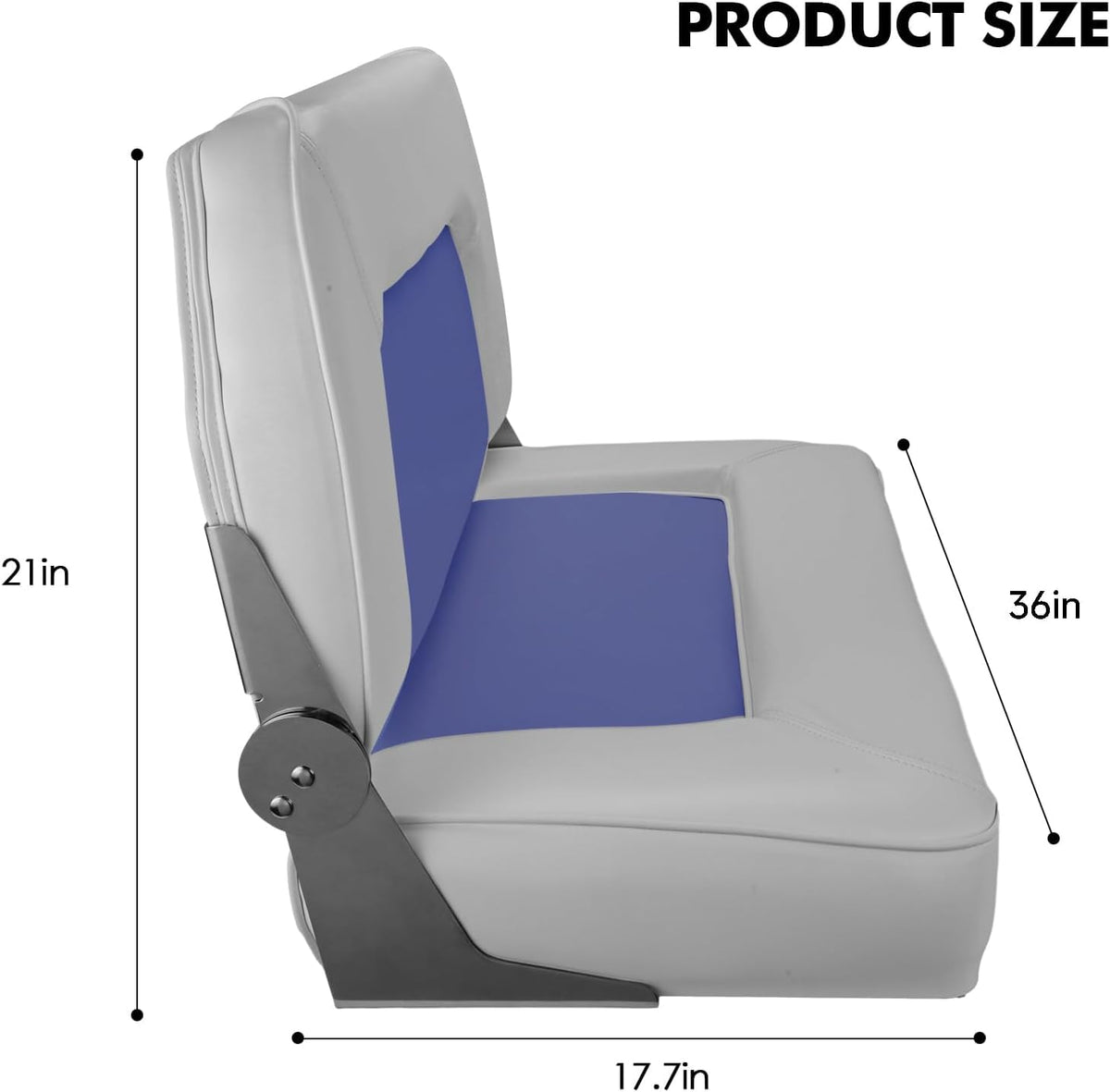 Folding Boat Seat Grey and Blue Q6091
