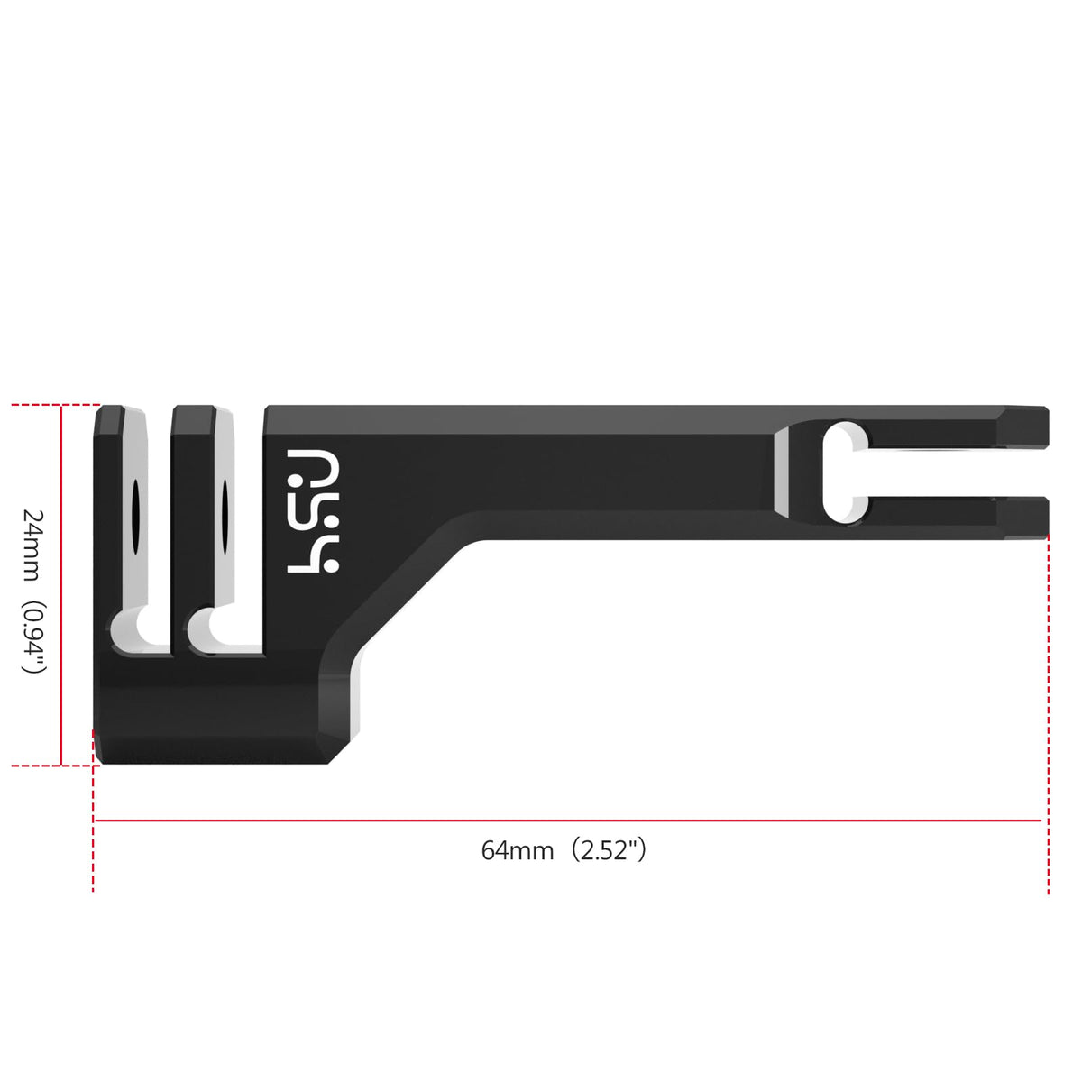 Aluminum Vertical Bracket Adapter with 1/4"- 20 Hole for Action Cameras V373