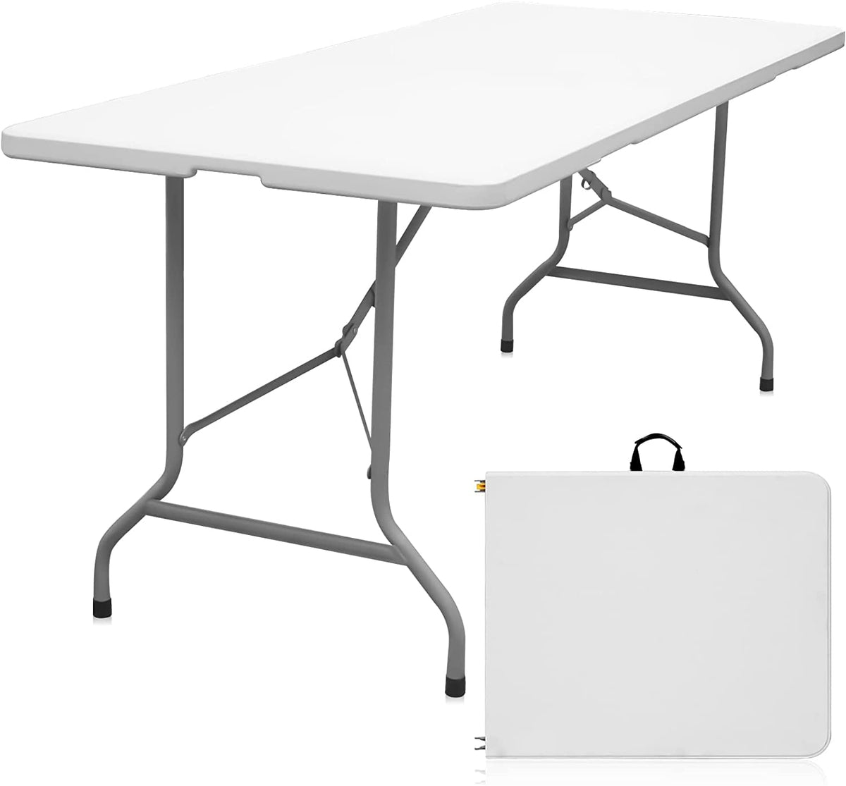 White 6ft Heavy Duty Folding Table P65323
