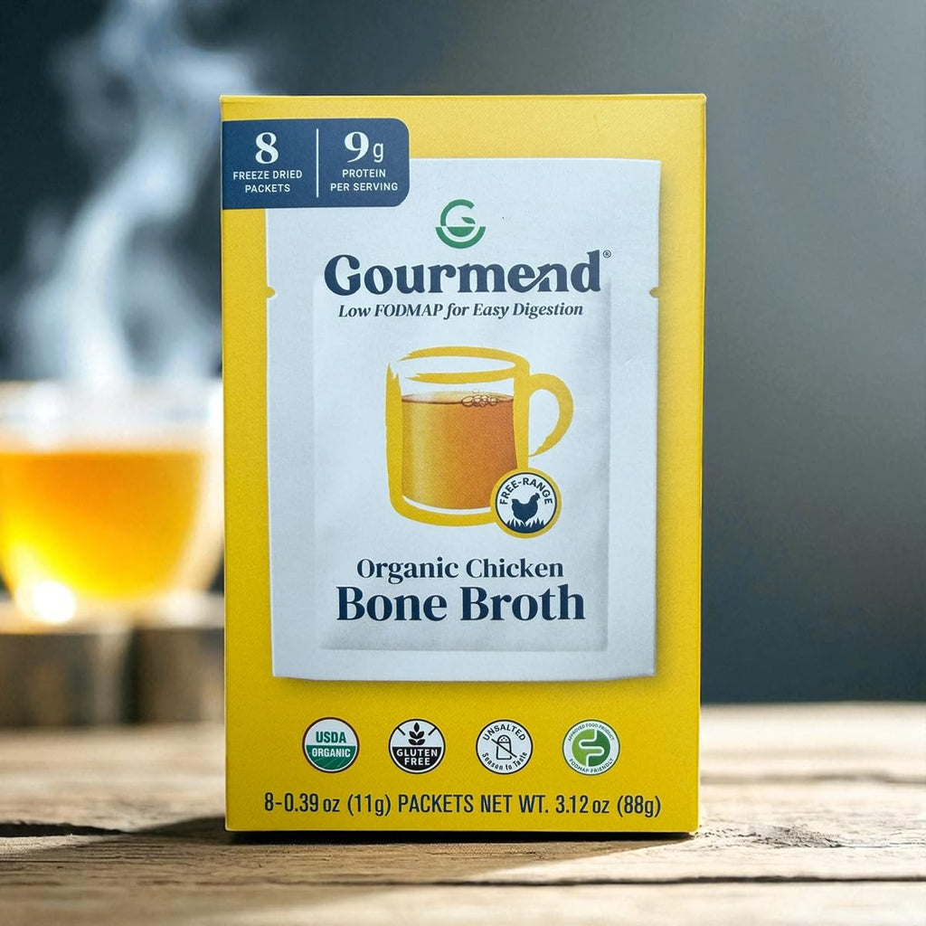 Organic Freeze Dried Chicken Bone Broth Powder 8 Single Serve Packets Z7216