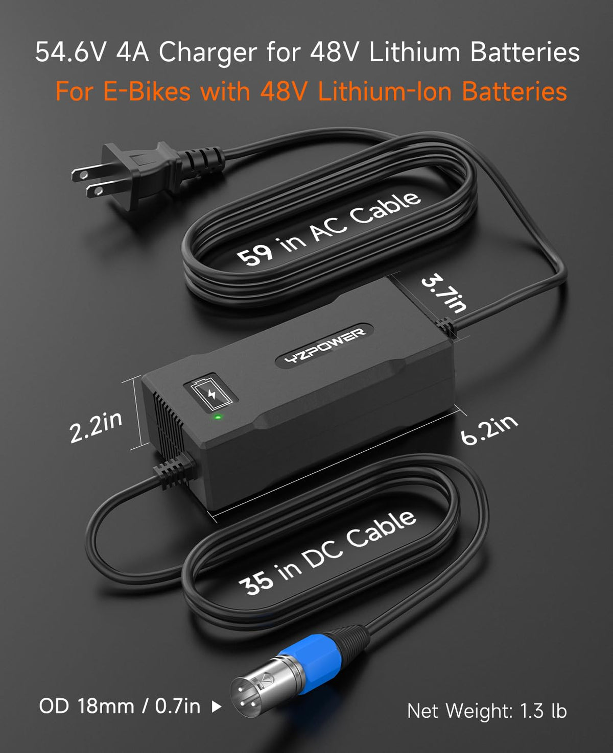 48V 4A Electric Bike Charger O575