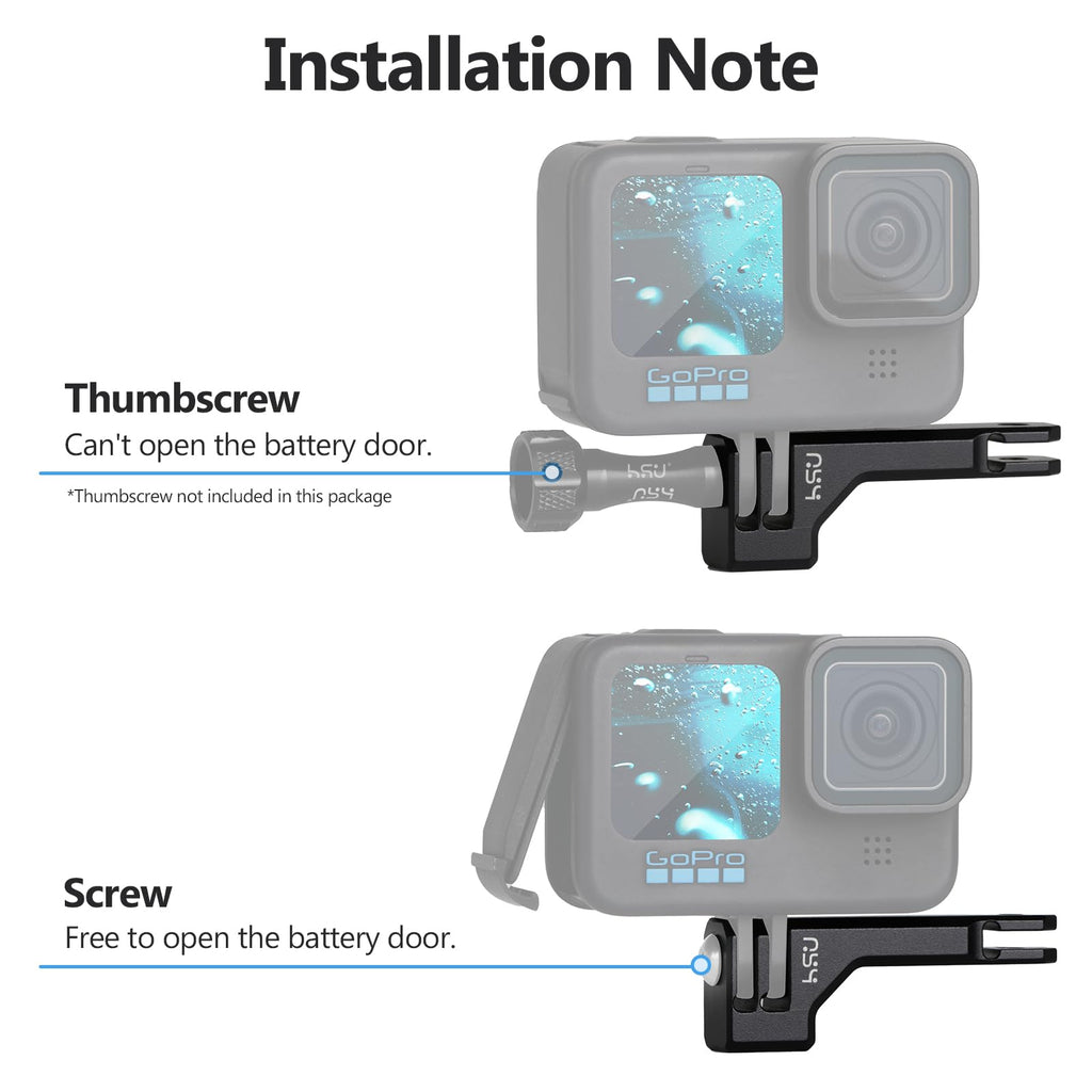 Aluminum Vertical Bracket Adapter with 1/4"- 20 Hole for Action Cameras V373