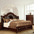 California King Size Traditional Bed in Brown Cherry Espresso Finish J731