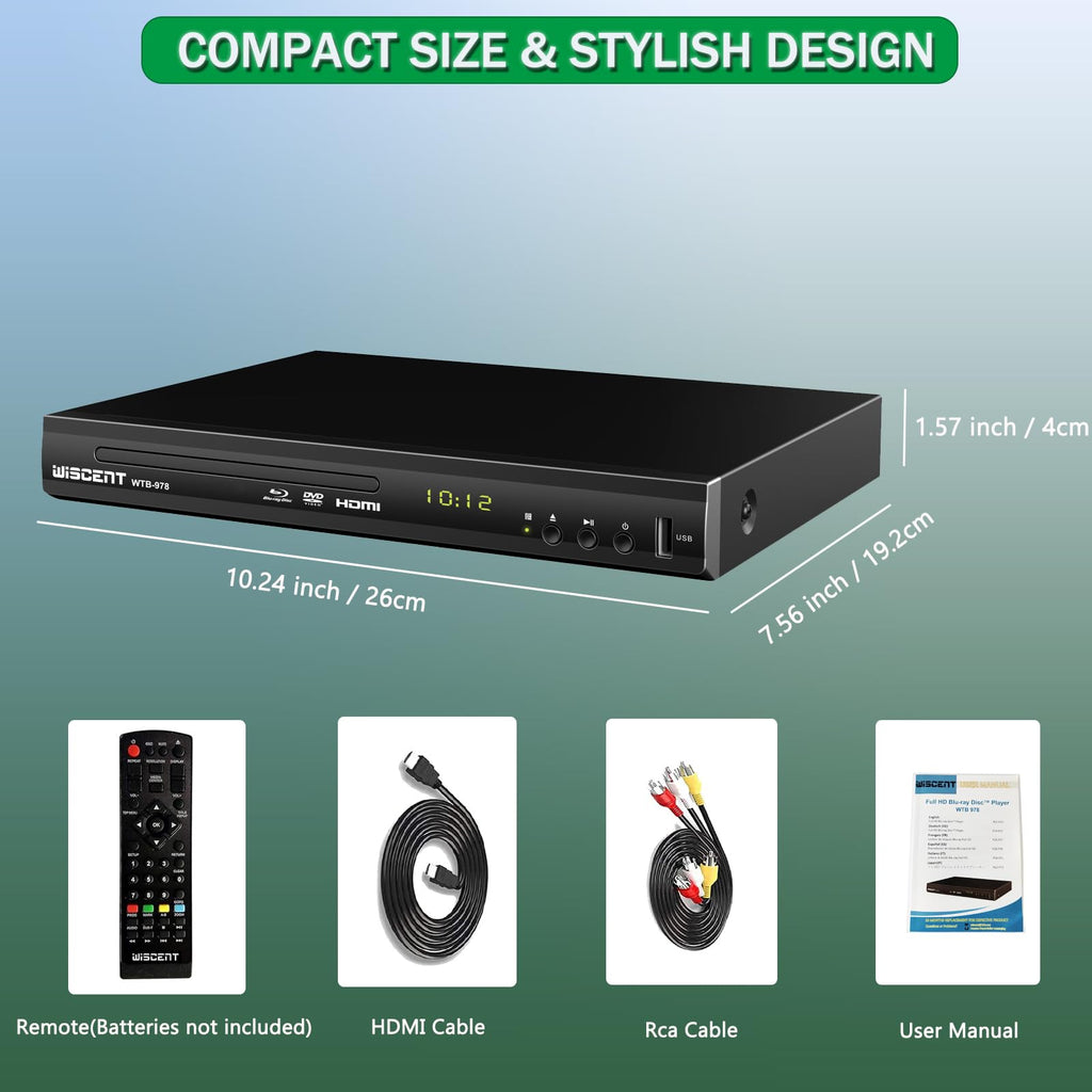 Blu Ray DVD Player Full HD 1080p Region A/1 A370
