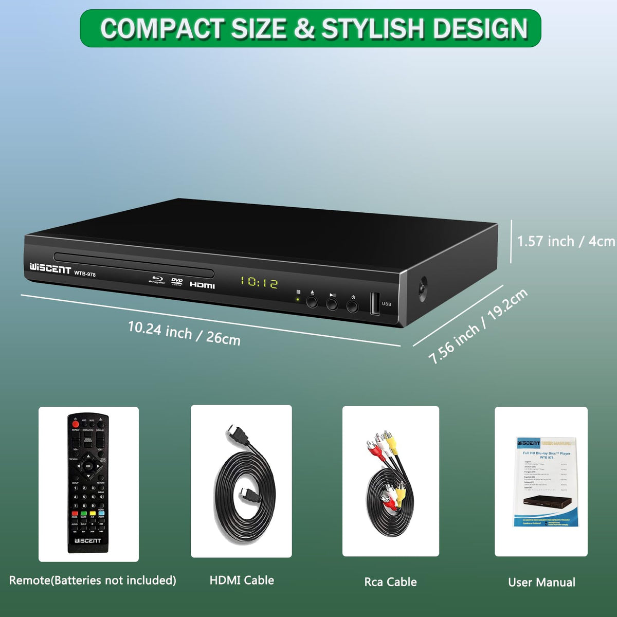 Blu Ray DVD Player Full HD 1080p Region A/1 A370