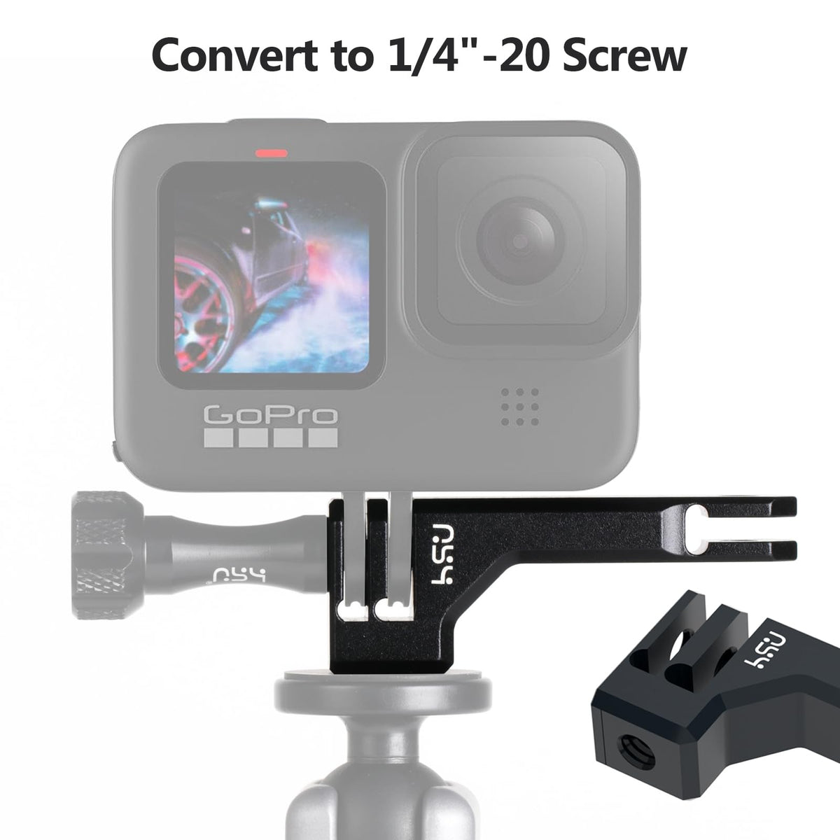 Aluminum Vertical Bracket Adapter with 1/4"- 20 Hole for Action Cameras V373
