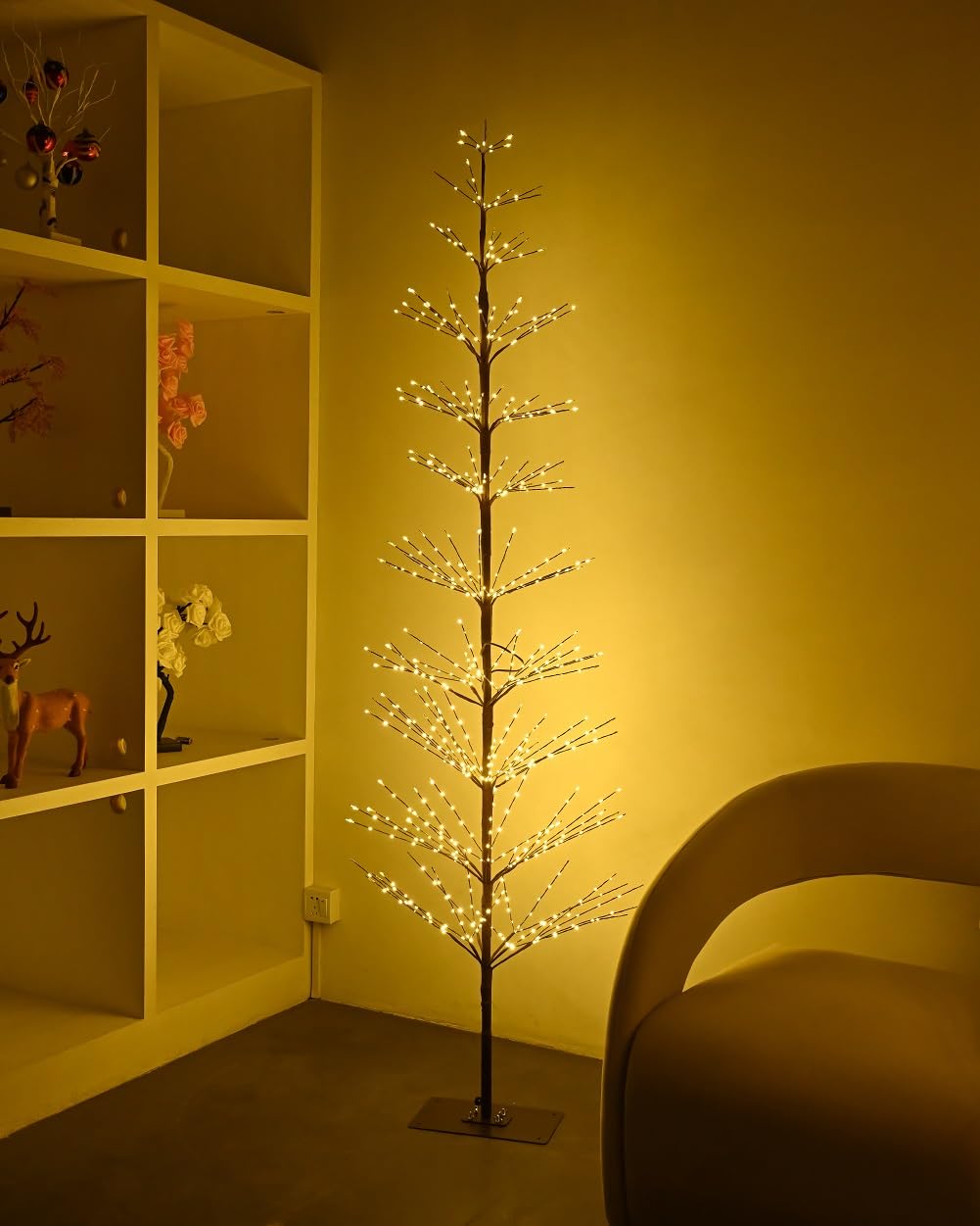 7 Feet 736L LED Artificial Christmas Tree Warm White V7399