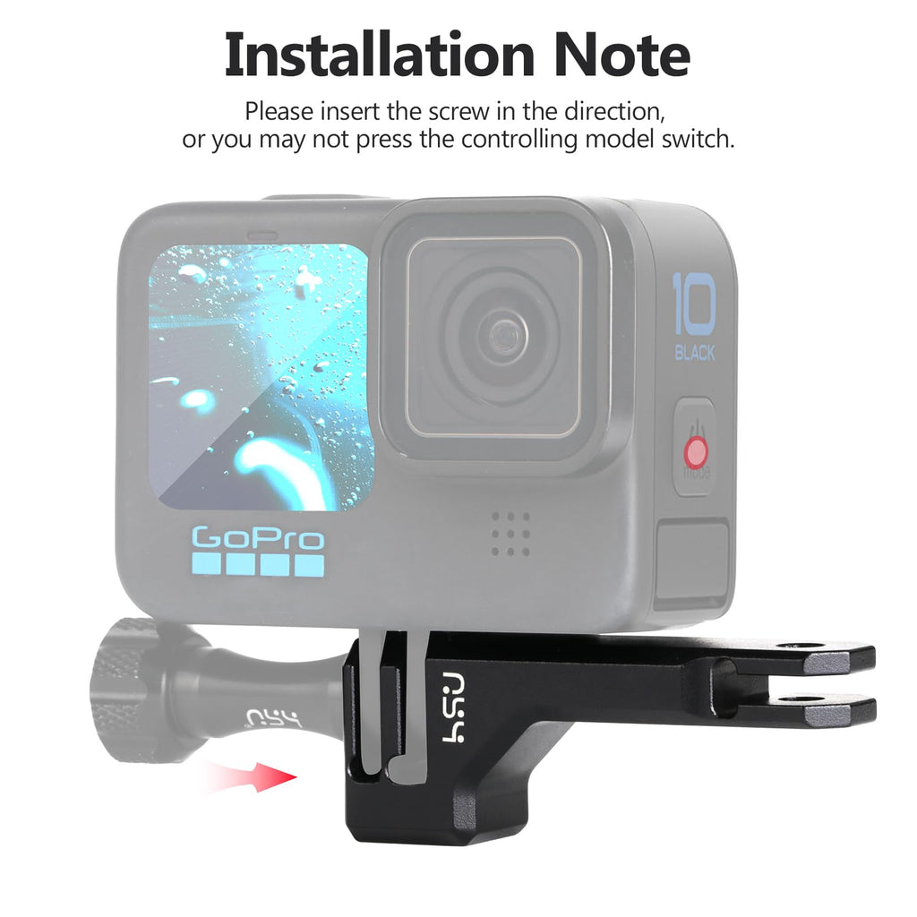 Aluminum Vertical Bracket Adapter with 1/4"- 20 Hole for Action Cameras V373