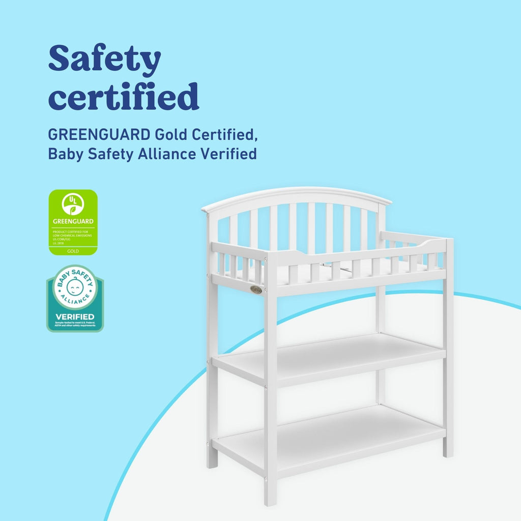 White Changing Table with Changing Pad F1102