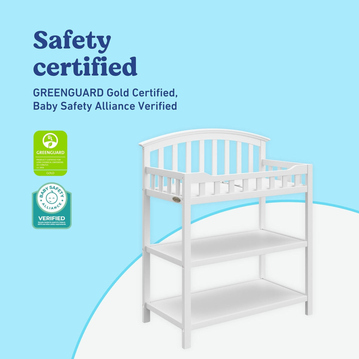 White Changing Table with Changing Pad F1102