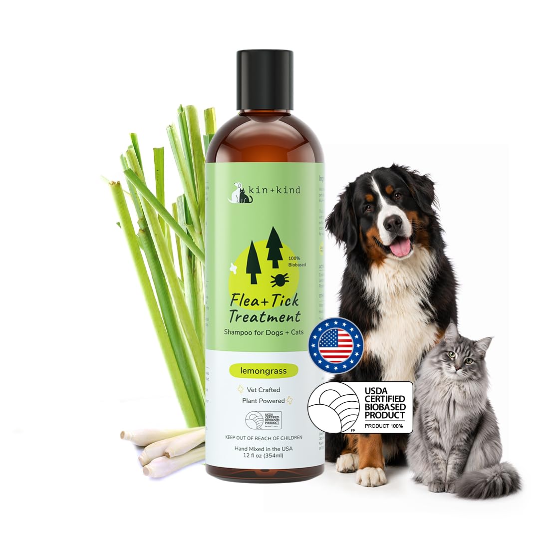 Lemongrass Flea & Tick Shampoo for Dogs & Cats 12 fl oz H766