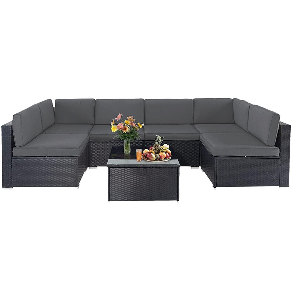 Grey 7-Piece Outdoor Patio Furniture Set W503818