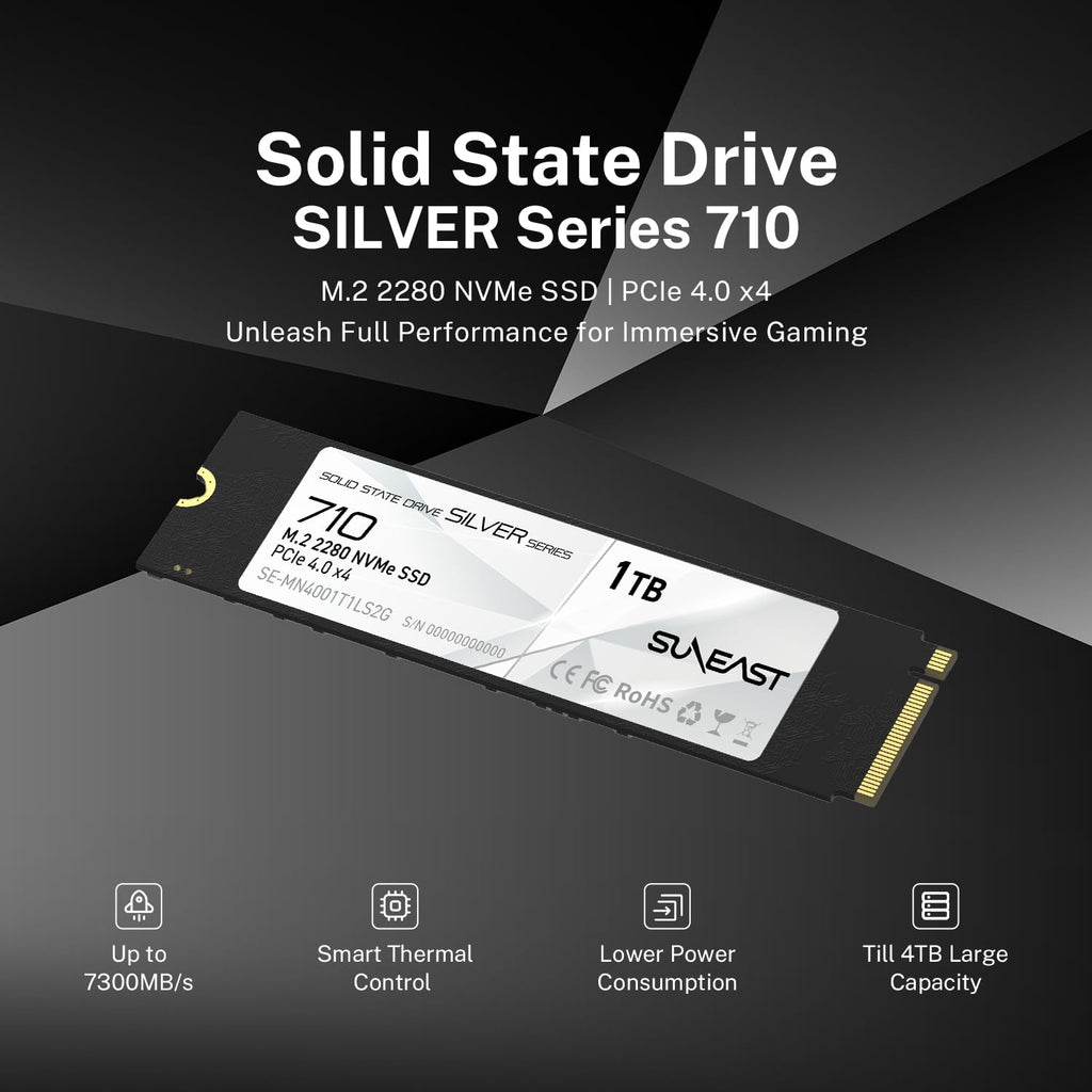 1TB M.2 2280 PCIe4.0 NVMe Internal SSD Z69382