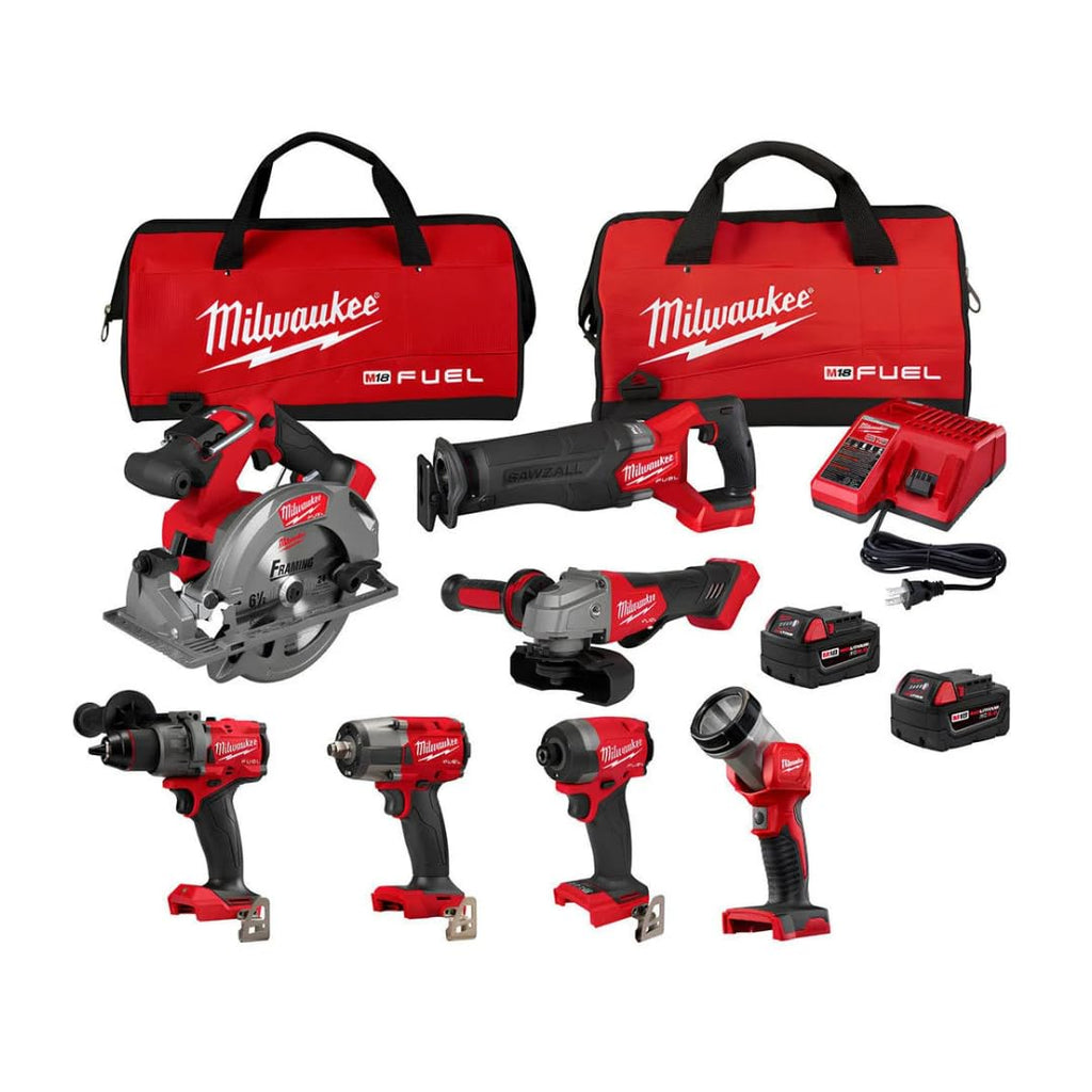18-Volt Lithium-Ion Brushless Cordless Combo Kit with Two 5.0 Ah Batteries (7-Tool) N8014