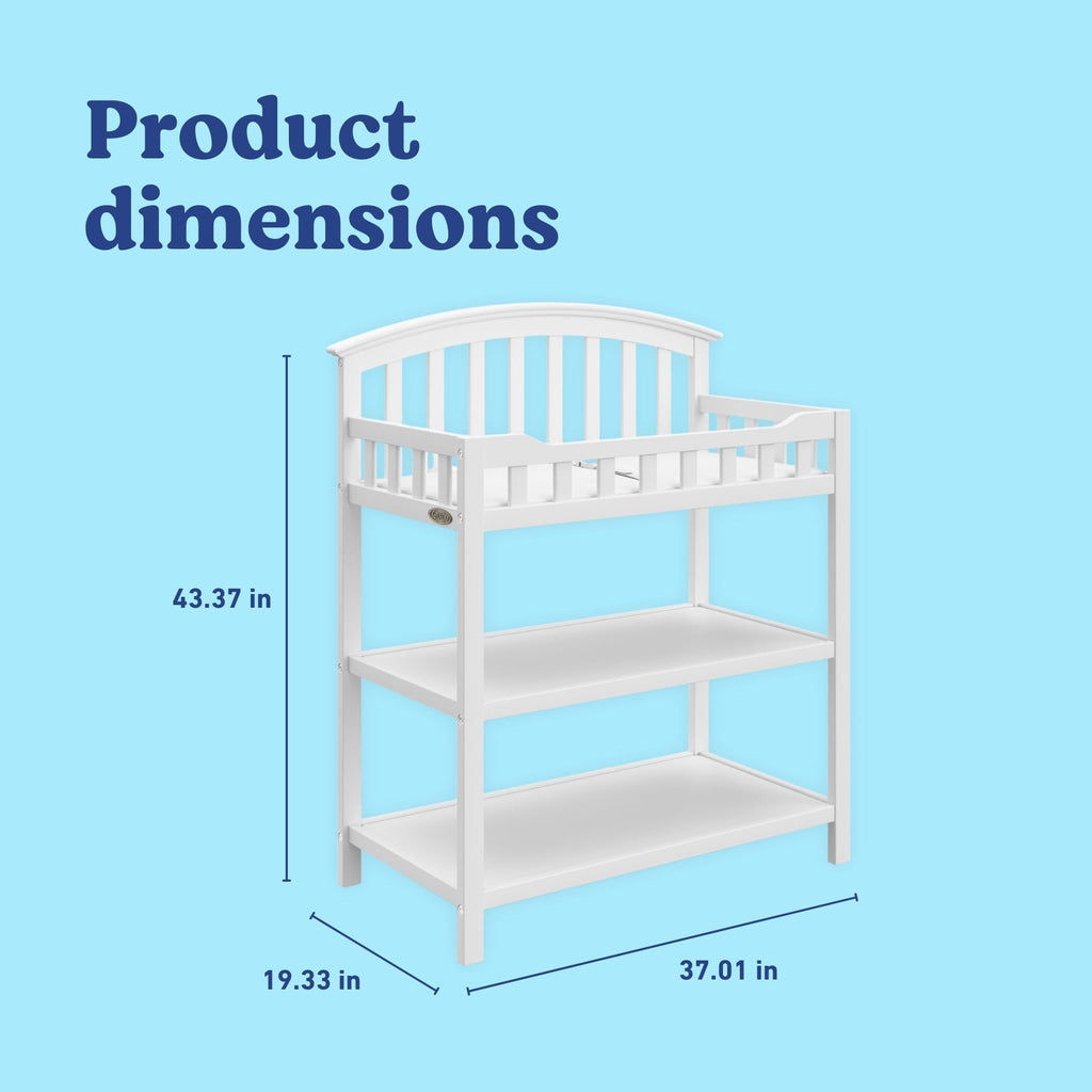 White Changing Table with Changing Pad F1102