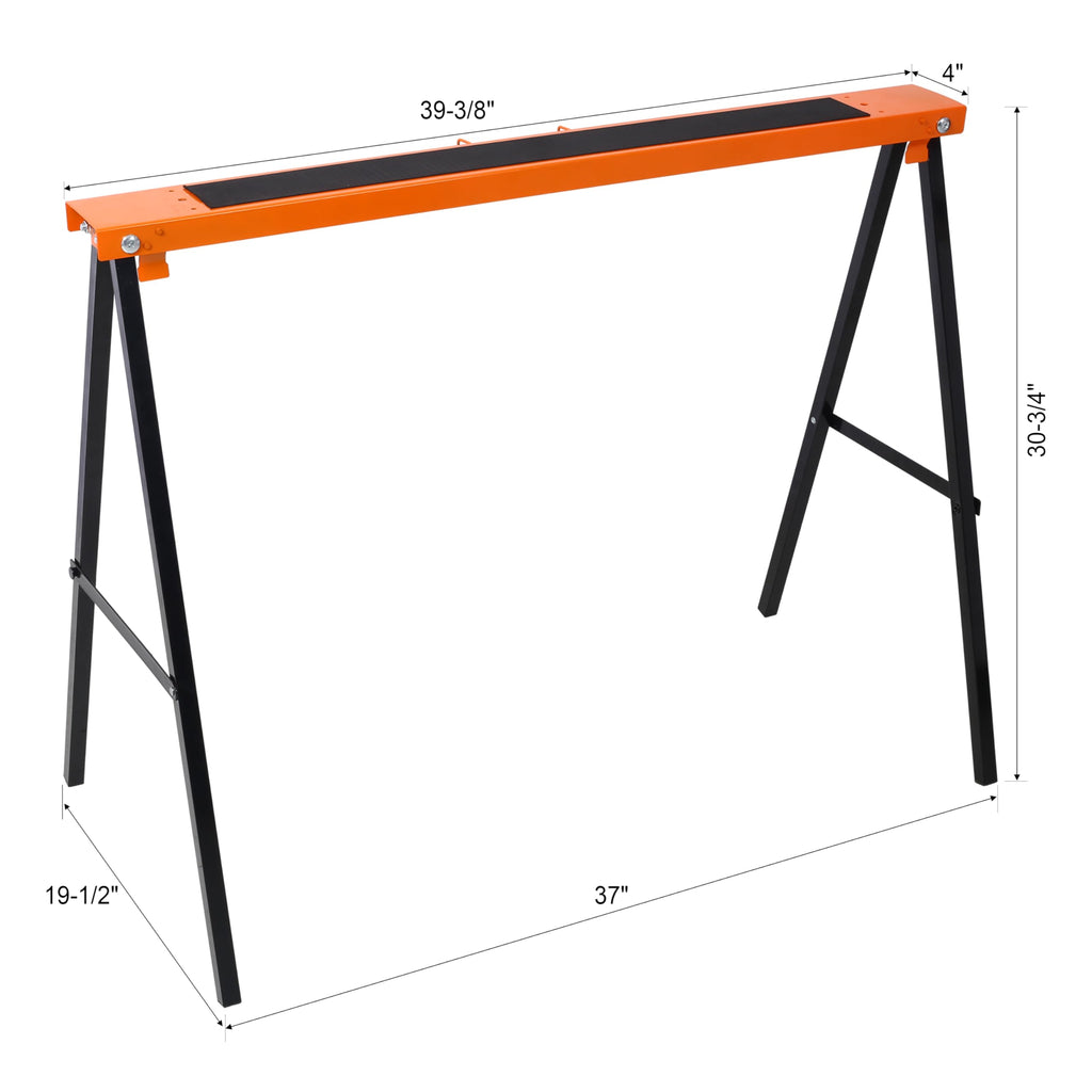 Folding Steel Saw Horses 2 Pack 275 lbs Capacity Q35431