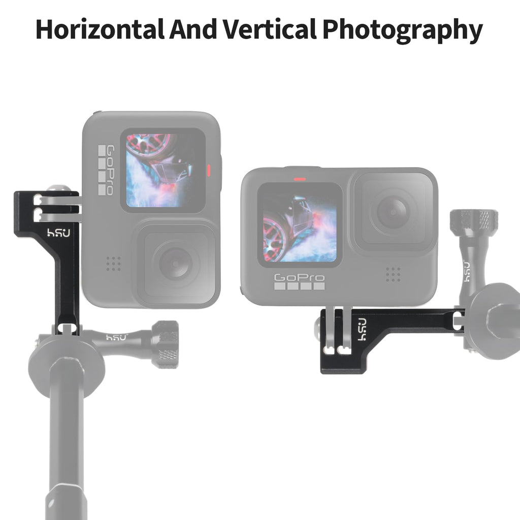 Aluminum Vertical Bracket Adapter with 1/4"- 20 Hole for Action Cameras V373