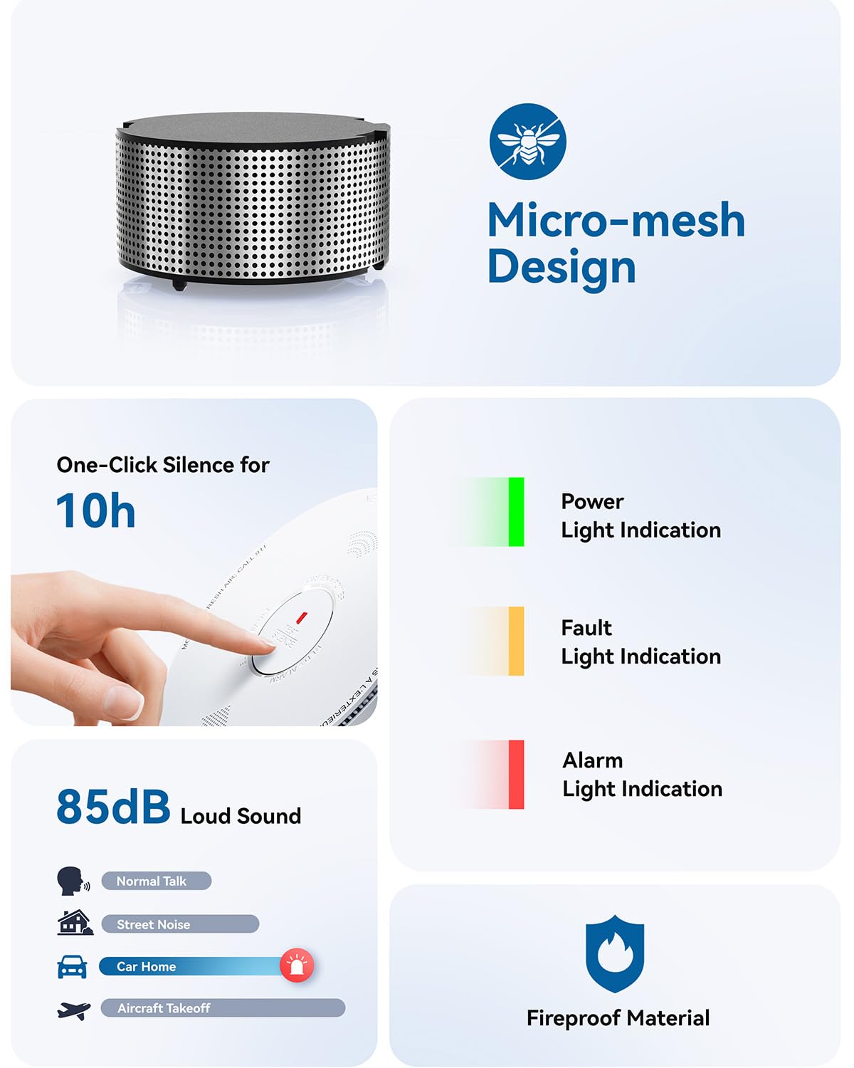 Smoke and Carbon Monoxide Detector Combo 10 Year Battery E536866