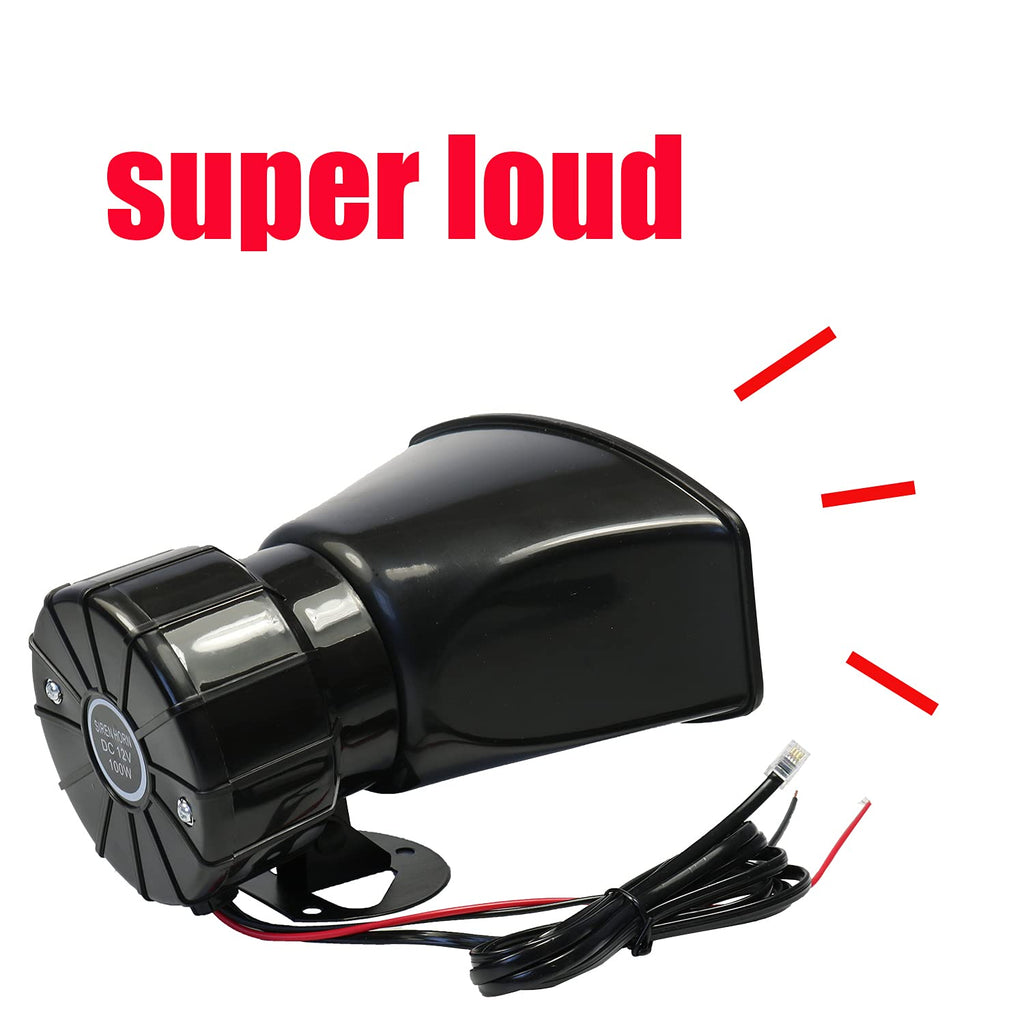 7 Tone 100W 12V Car Siren Horn with Microphone C3224