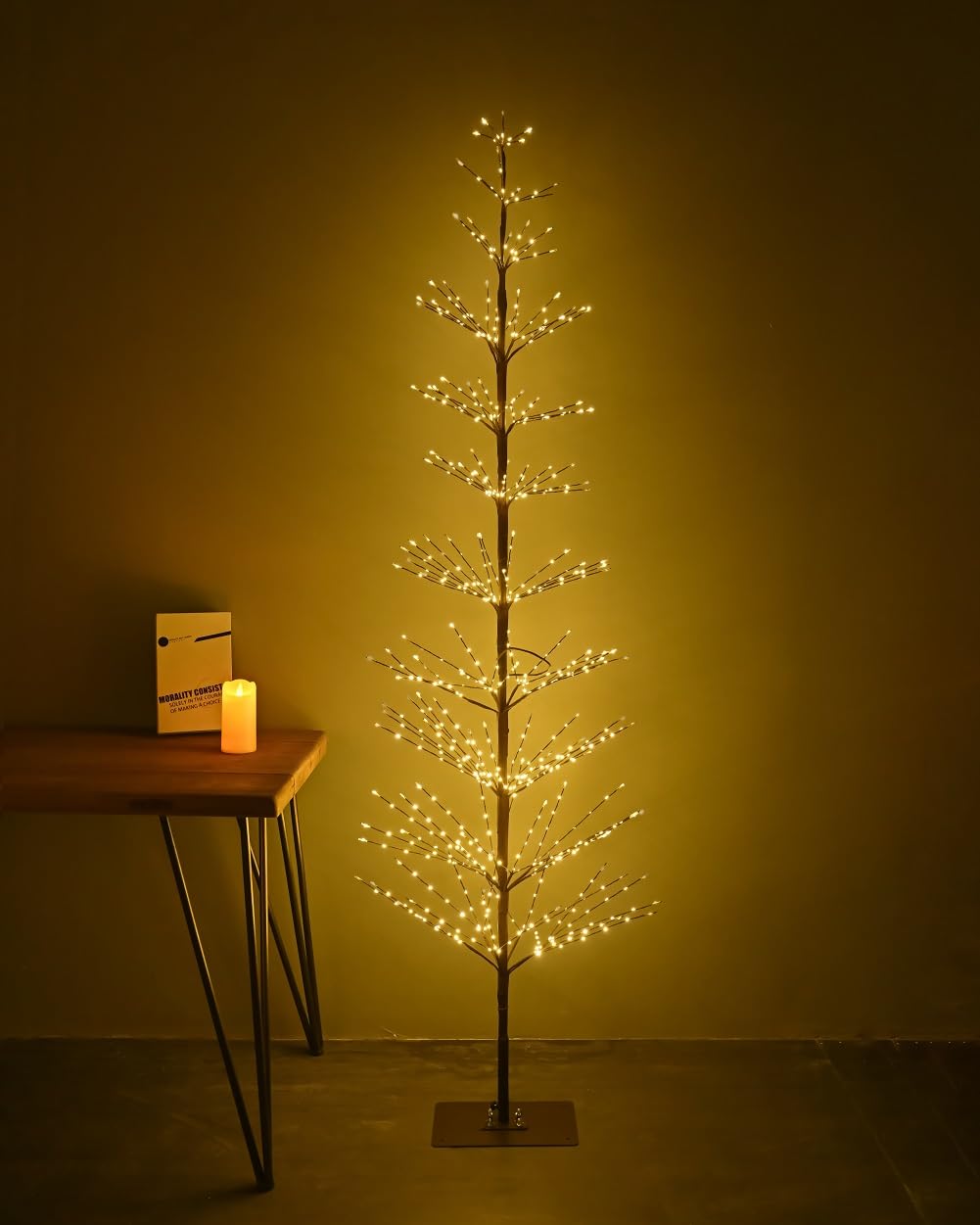7 Feet 736L LED Artificial Christmas Tree Warm White V7399