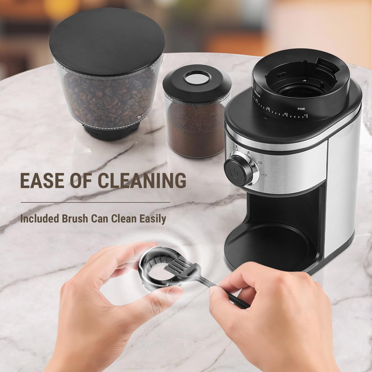 Electric Conical Burr Coffee Grinder with 30 Grind Settings V855825
