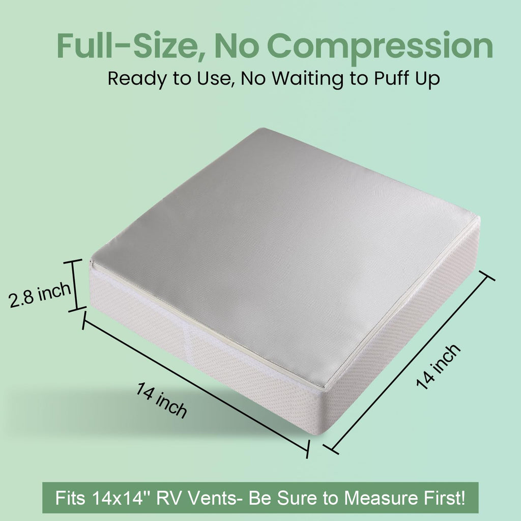 Waterproof Non Slip 14x14 In RV Vent Insulator and Camper Skylight Cover K826271