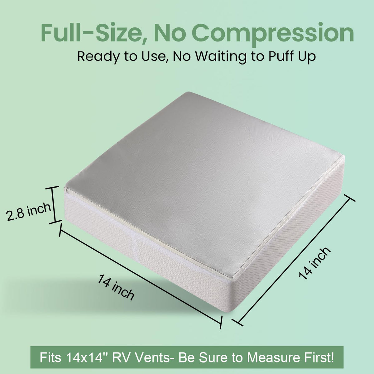 Waterproof Non Slip 14x14 In RV Vent Insulator and Camper Skylight Cover K826271