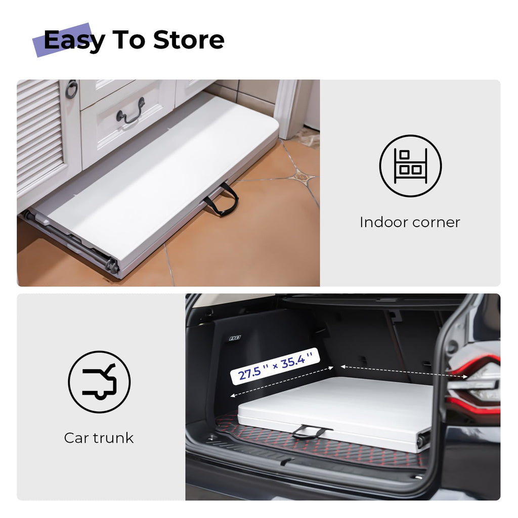 White 6ft Heavy Duty Folding Table P65323