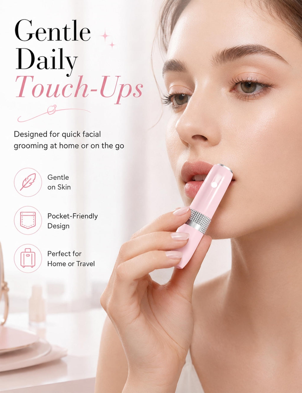 2-in-1 Facial Hair Removal and Eyebrow Trimmer K85035