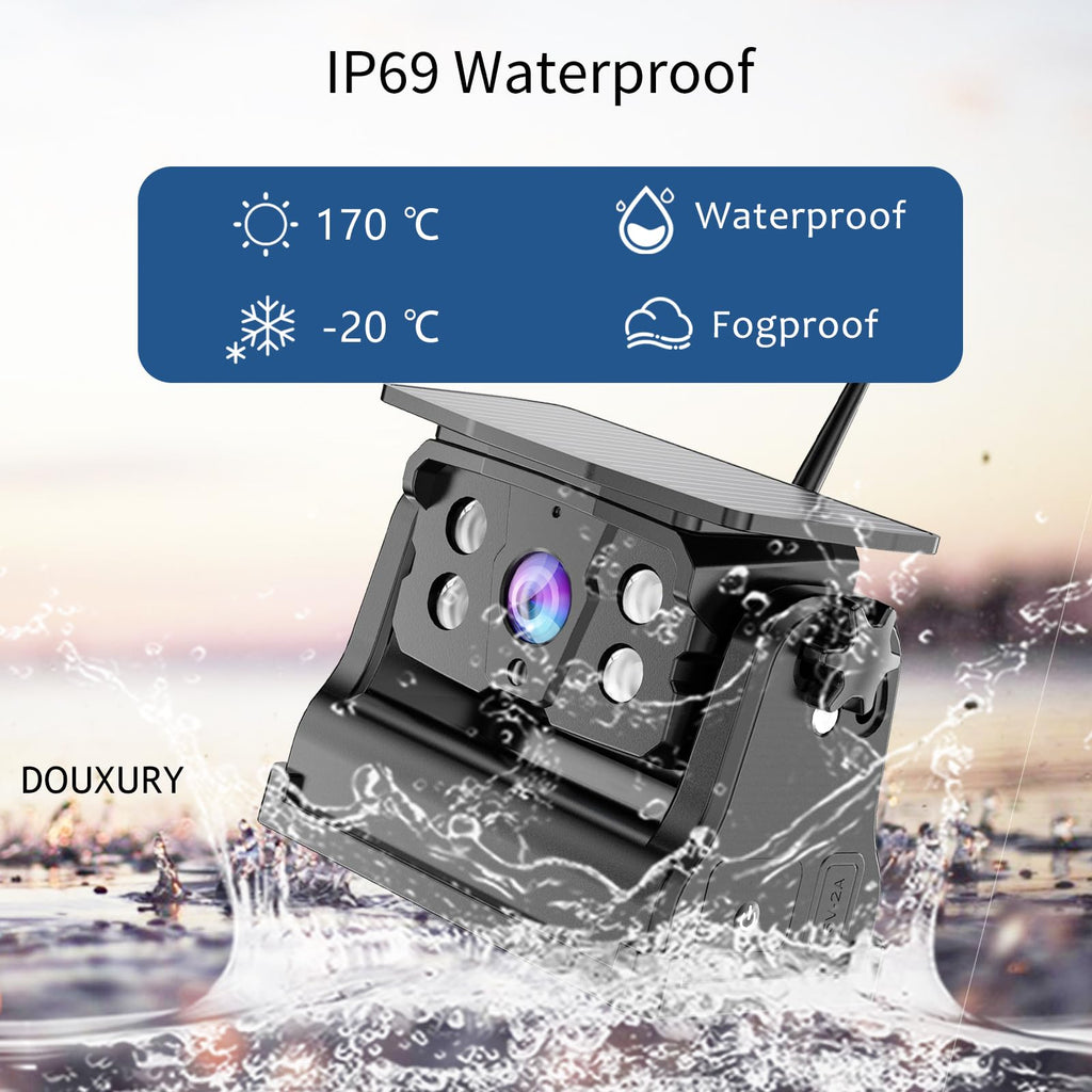 Solar Magnetic Wireless Backup Camera with 5" 1080P Monitor G7310