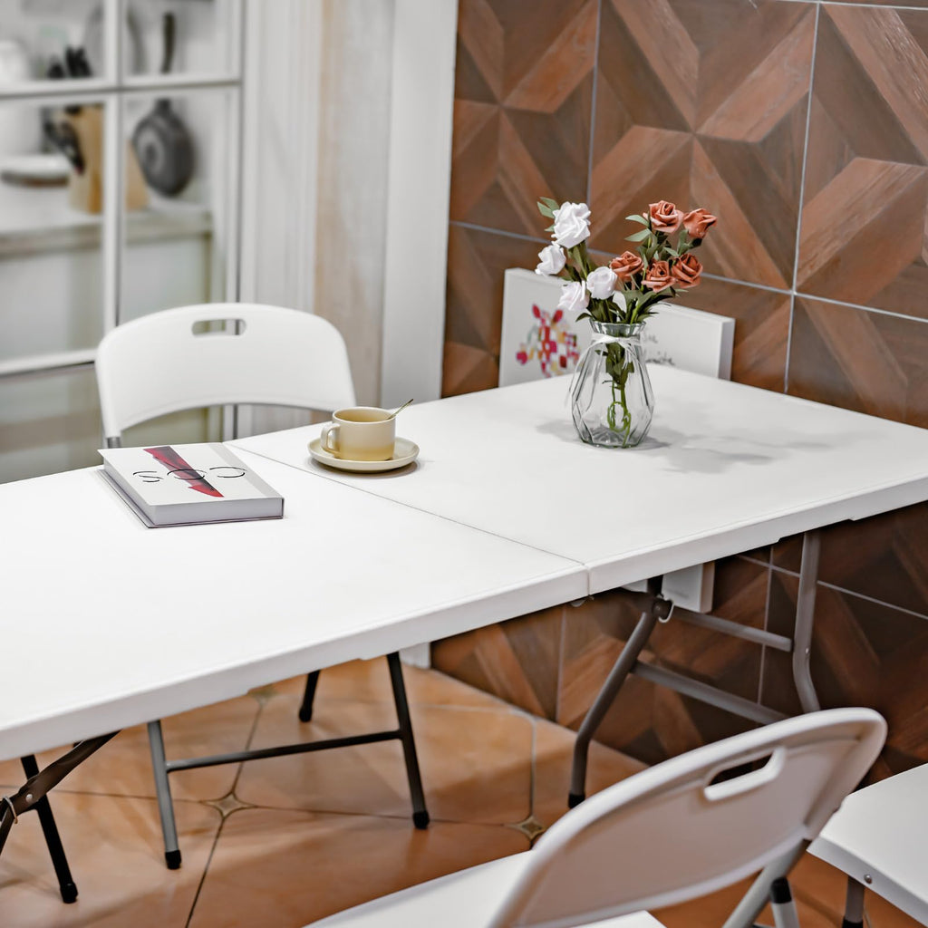 White 6ft Heavy Duty Folding Table P65323