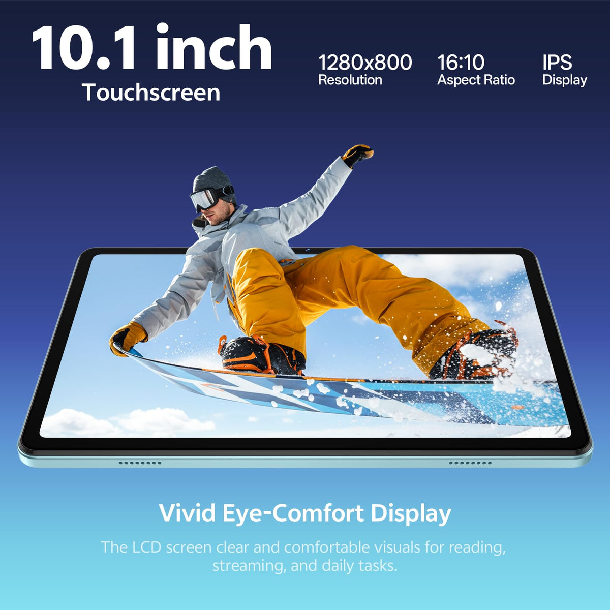 Android Tablet 10 Inch 20GB RAM 32GB Storage Blue X353