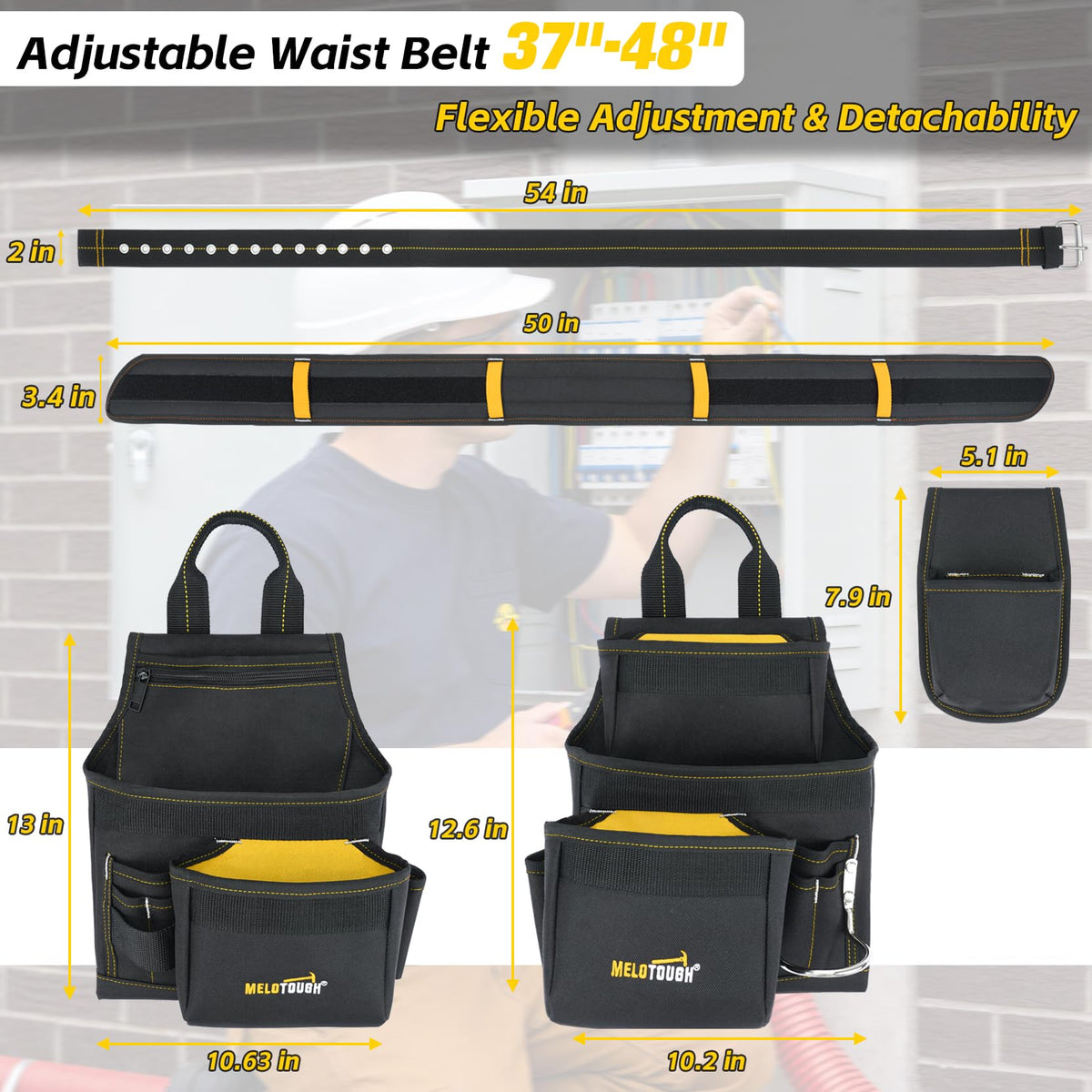 Tool Belt Organizer with 21 Pockets B880306