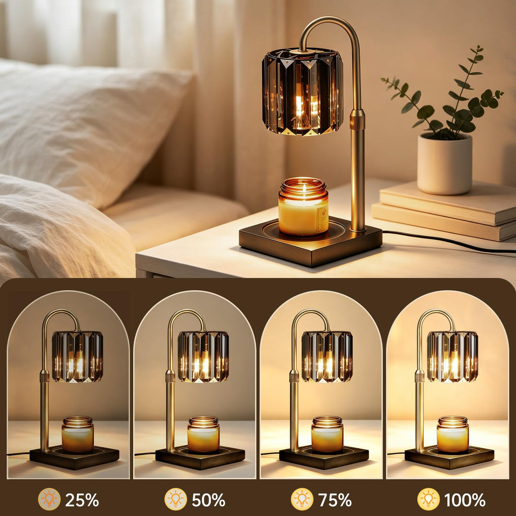 Black Dimmable Candle Warmer Lamp with Timer A59436