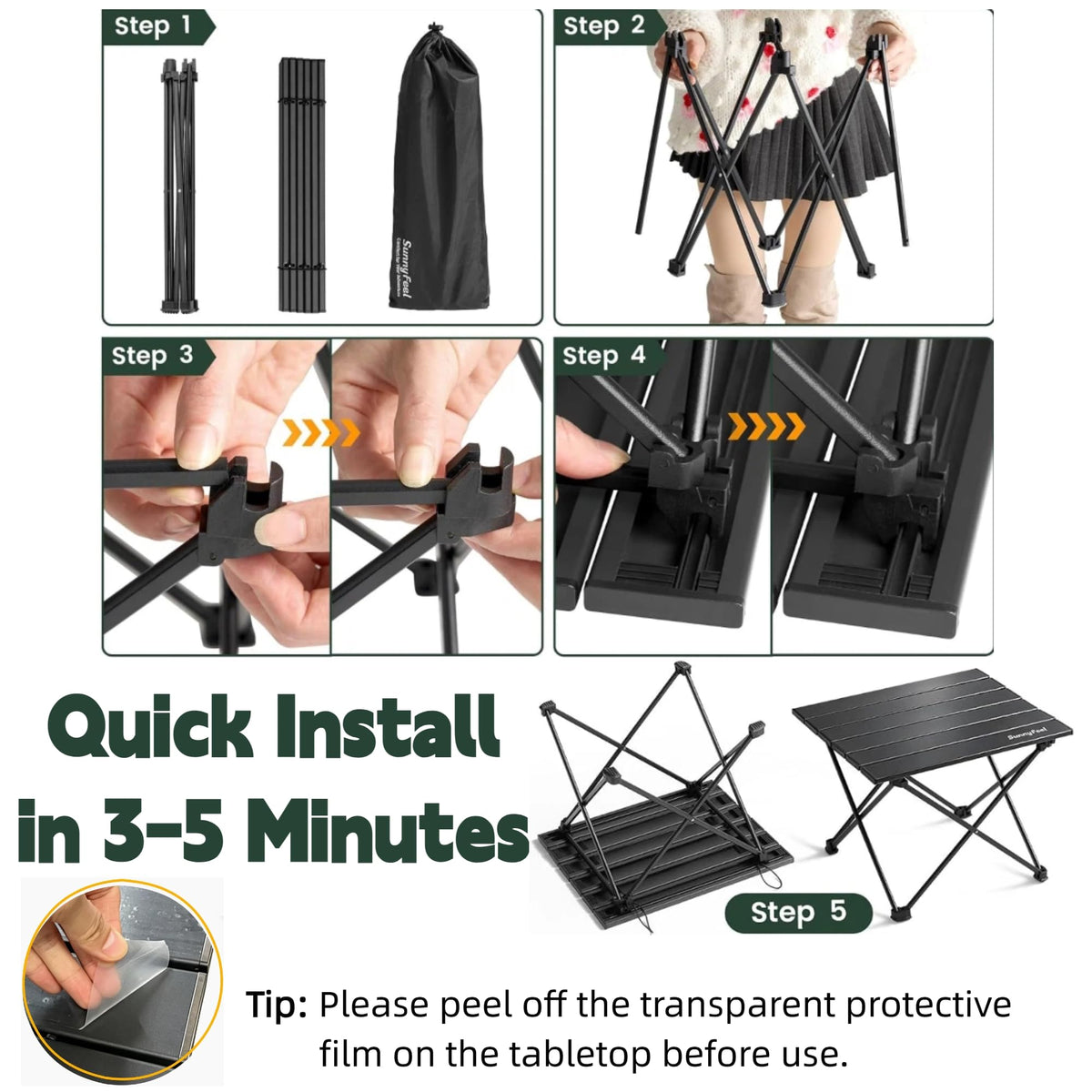 Ultralight Portable Folding Camping Table T241933