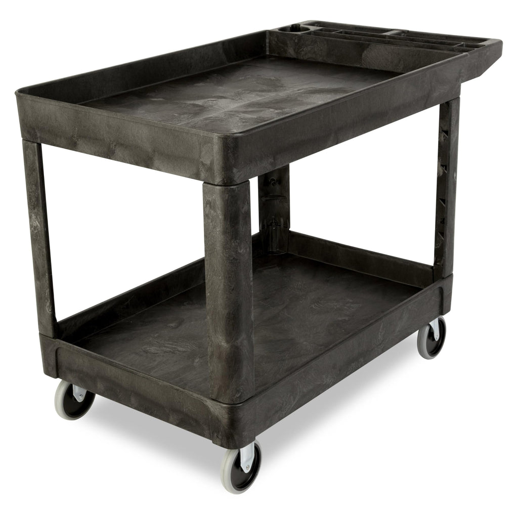 2-Shelf Utility Service Cart, Black, 500 lbs. Capacity U91979
