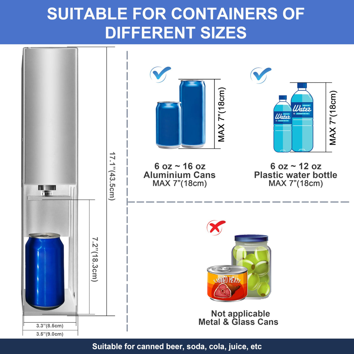 Electric Can Crusher with Button Controller L49220