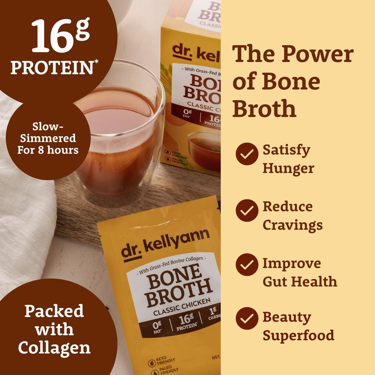 French Onion Bone Broth Packets 14 Servings D391