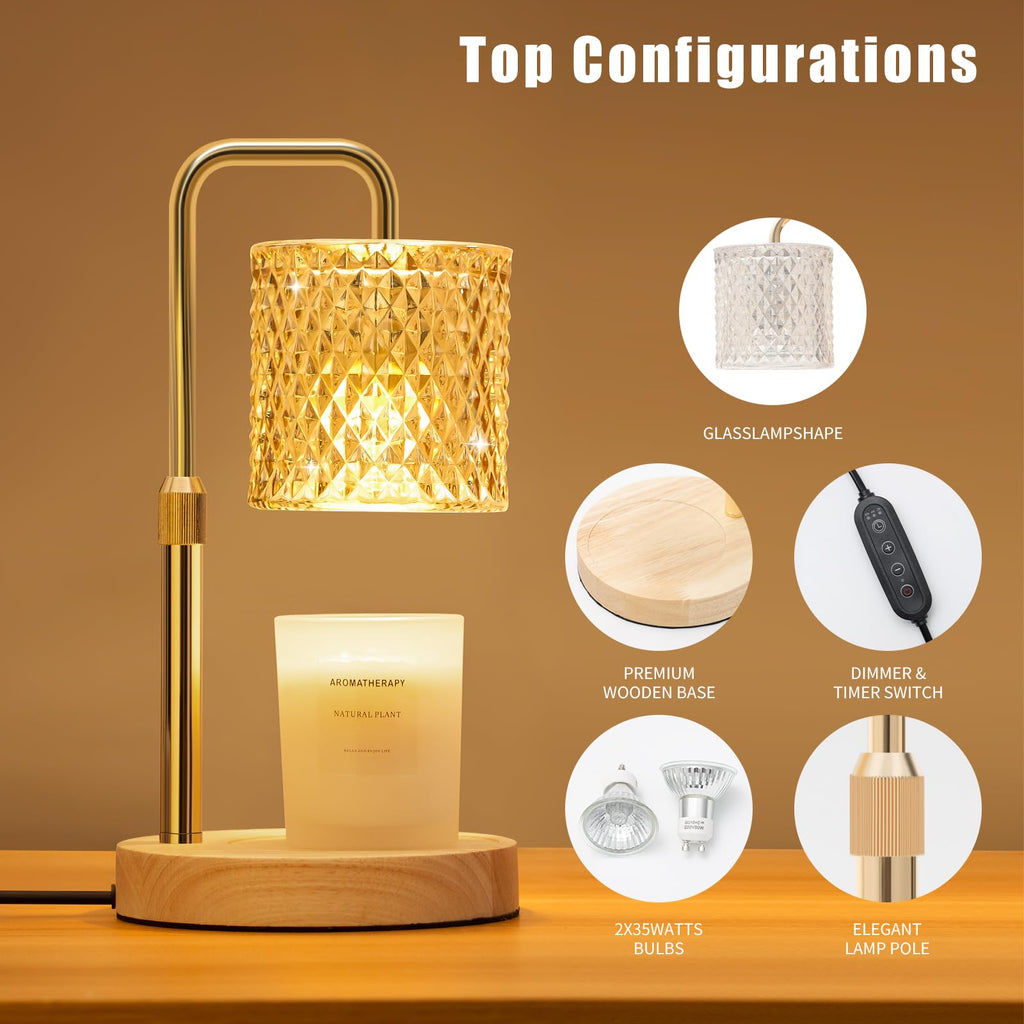 Dimmable Candle Warmer Lamp with Timer J812