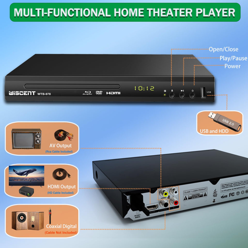 Blu Ray DVD Player Full HD 1080p Region A/1 A370