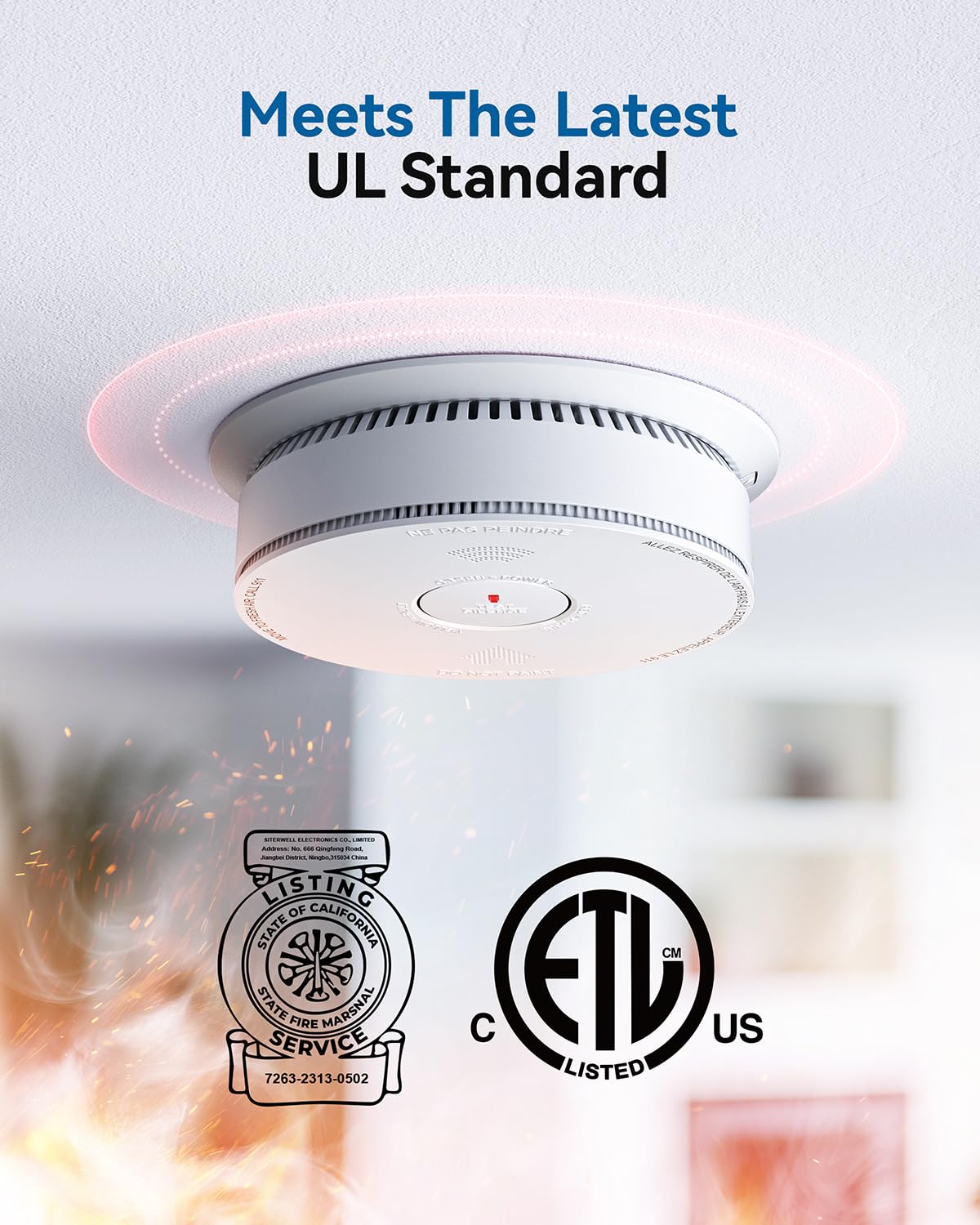 Smoke and Carbon Monoxide Detector Combo 10 Year Battery E536866