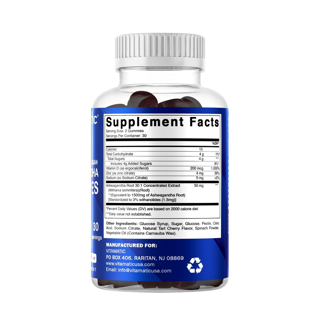 Ashwagandha Gummies 30:1 Extract U97487