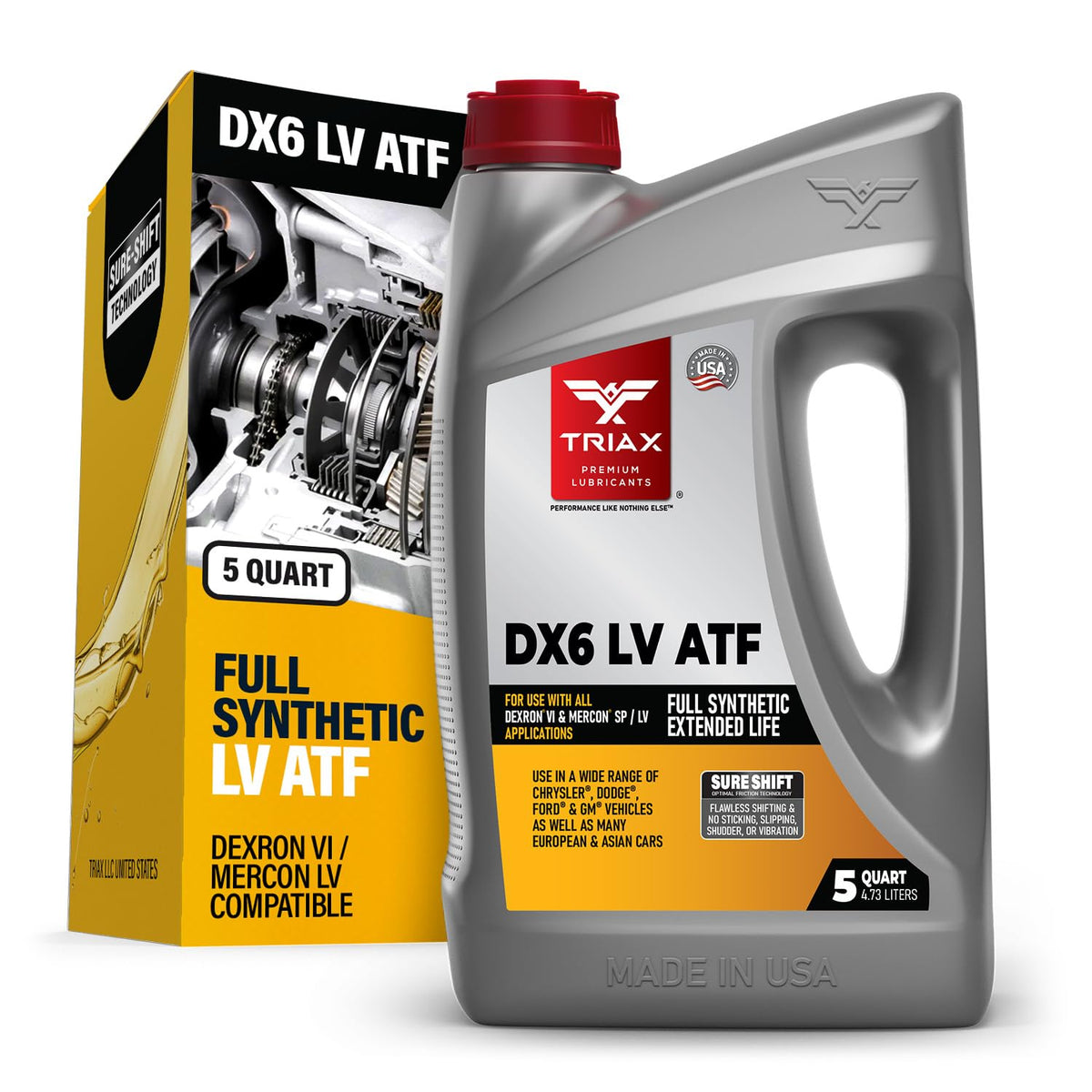 Full Synthetic Low Viscosity Automatic Transmission Fluid (5 Quart) U488885