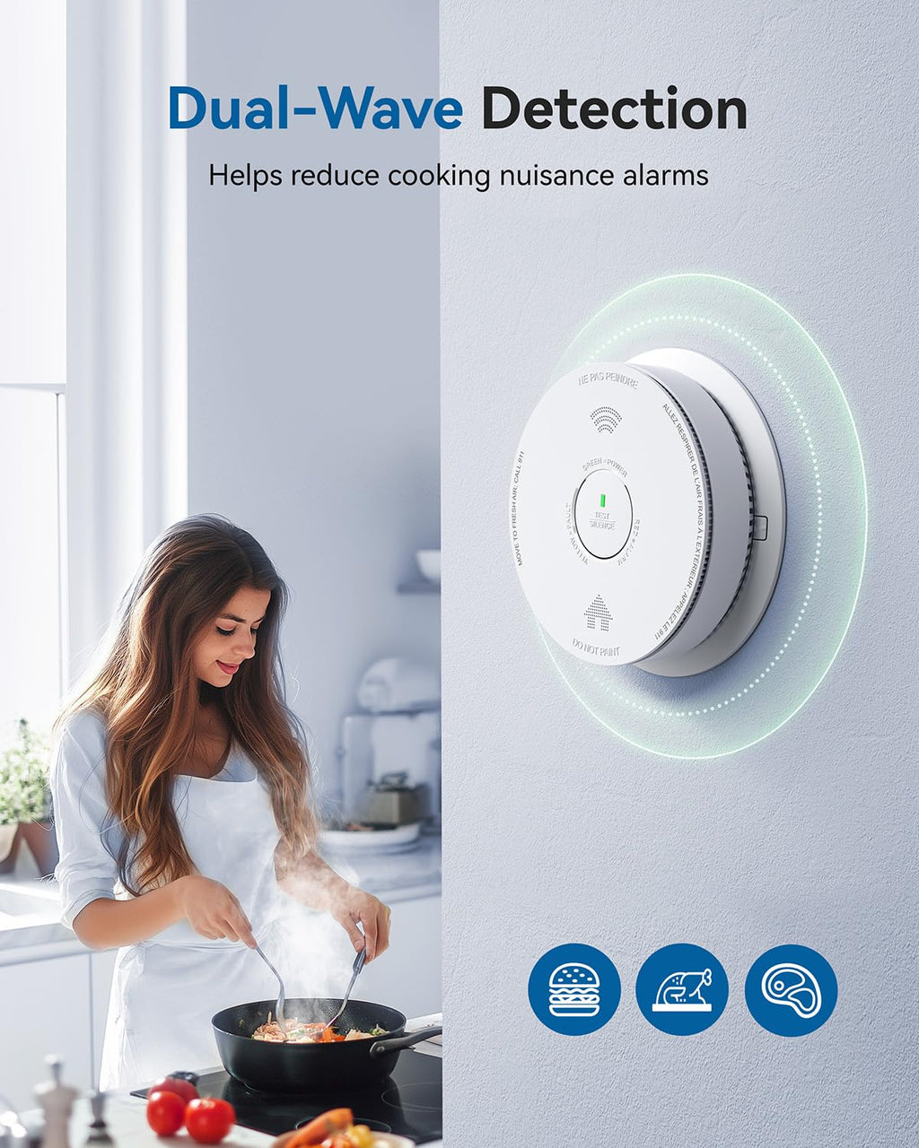 Smoke and Carbon Monoxide Detector Combo 10 Year Battery E536866