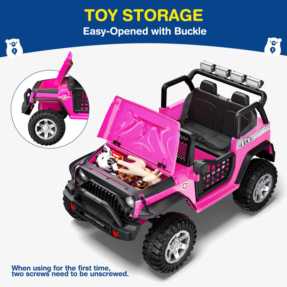 2 Seater 24V 4WD Kids Electric Car V571
