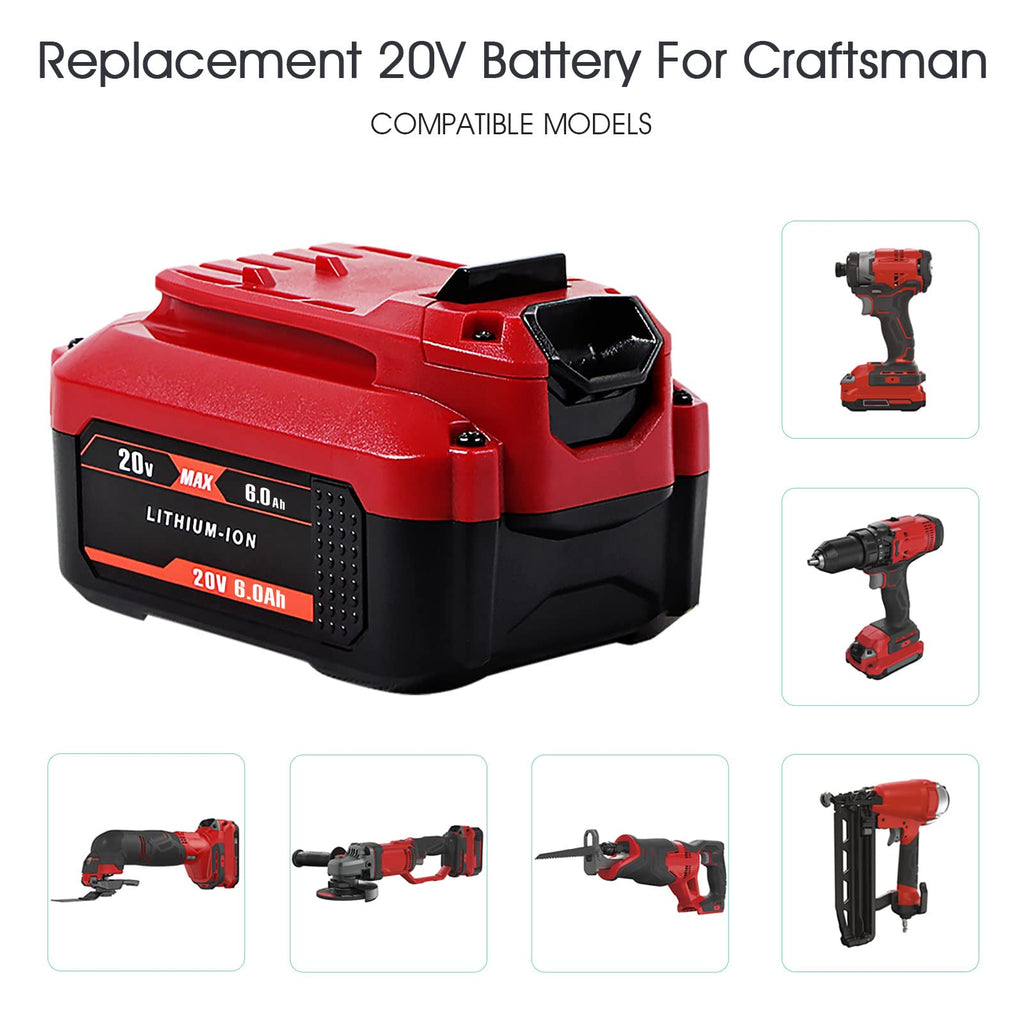 20V 6.0Ah Replacement Battery D8180