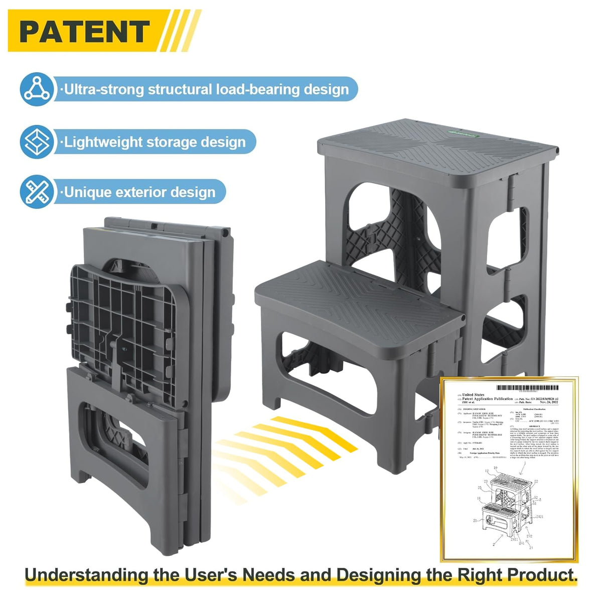 Folding 2-Step Non-Slip Step Stool C487325