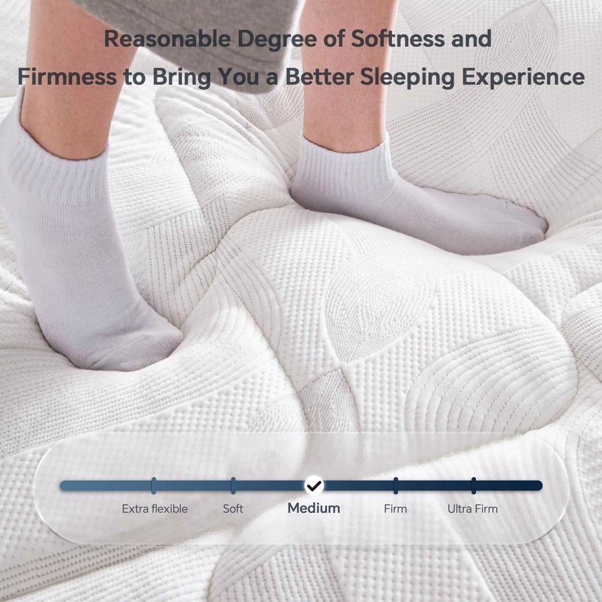 10 Inch Twin Hybrid Mattress in a Box with Pocket Spring & Memory Foam J310