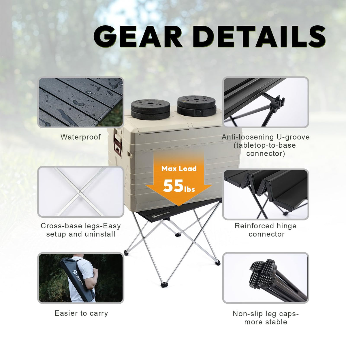 Ultralight Aluminum Folding Camping Side Table L3168